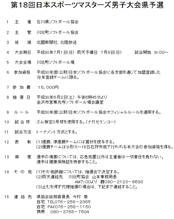 マスターズ男子