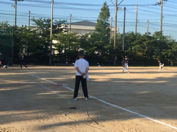 松任早朝　試合風景　8.02