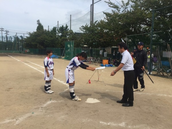 白山市中学校新人大会　表彰式１